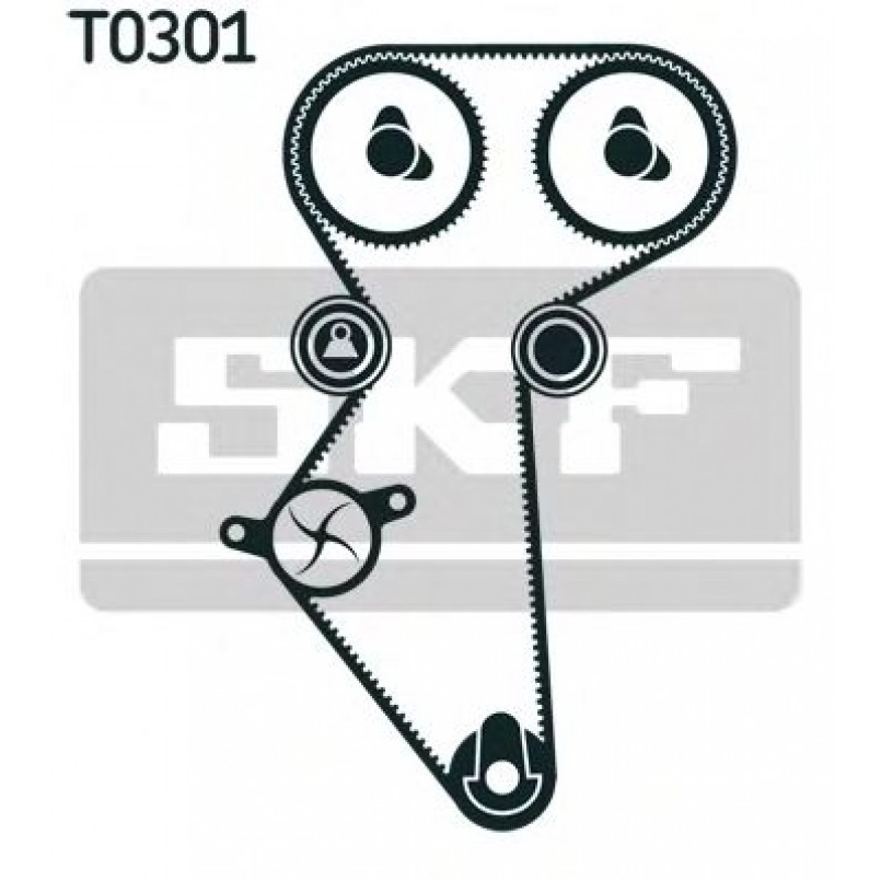 VKMA 90007 SKF Комплект (ремінь+ролики)